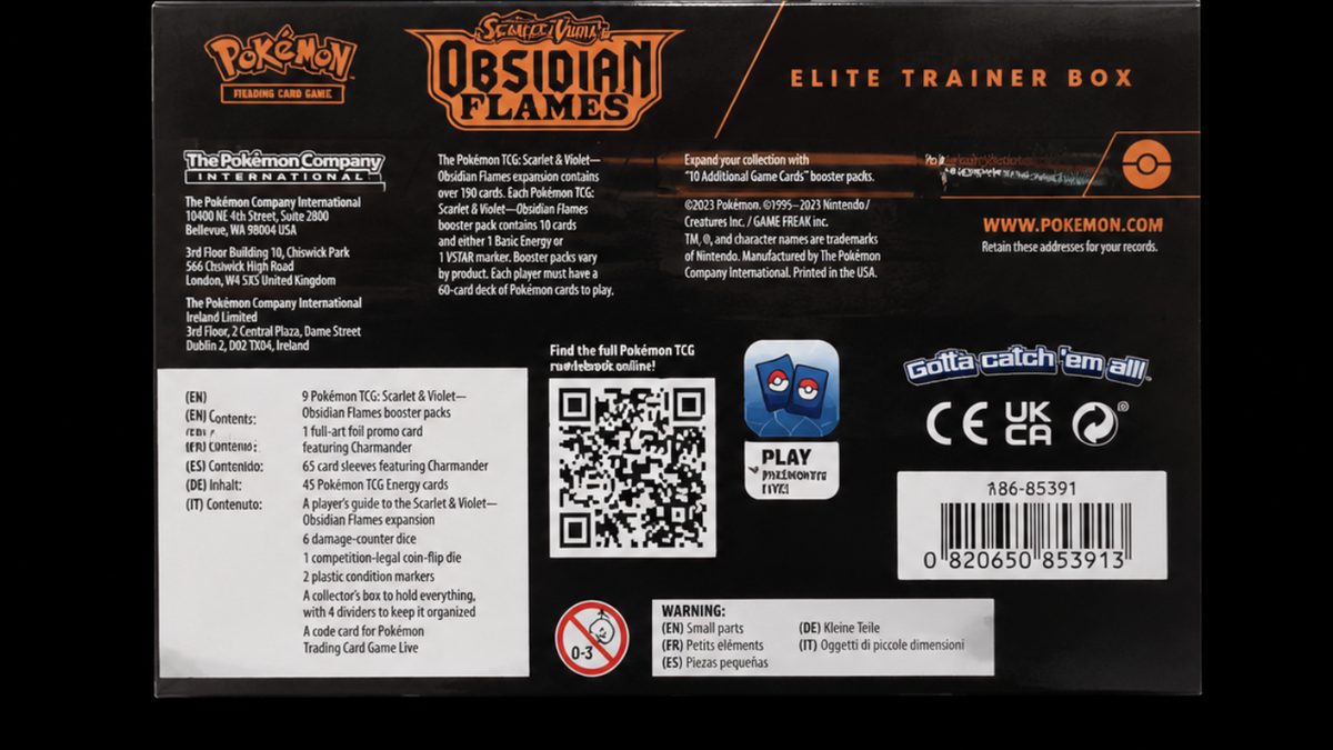 Pokémon Obsidian Flames Elite Trainer Box | Mint & Sealed