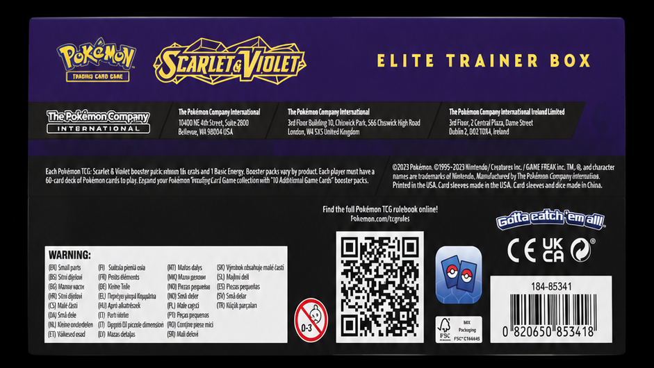 Pokémon Scarlet & Violet – Miraidon ex Elite Trainer Box – Factory Sealed