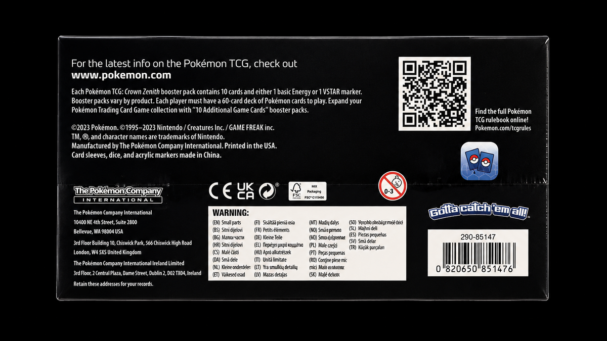 Pokémon Crown Zenith Elite Trainer Box | Mint & Sealed