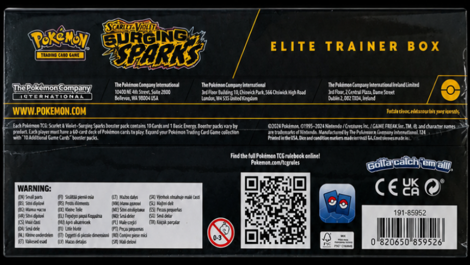 Pokémon Surging Sparks Elite Trainer Box | Mint & Sealed