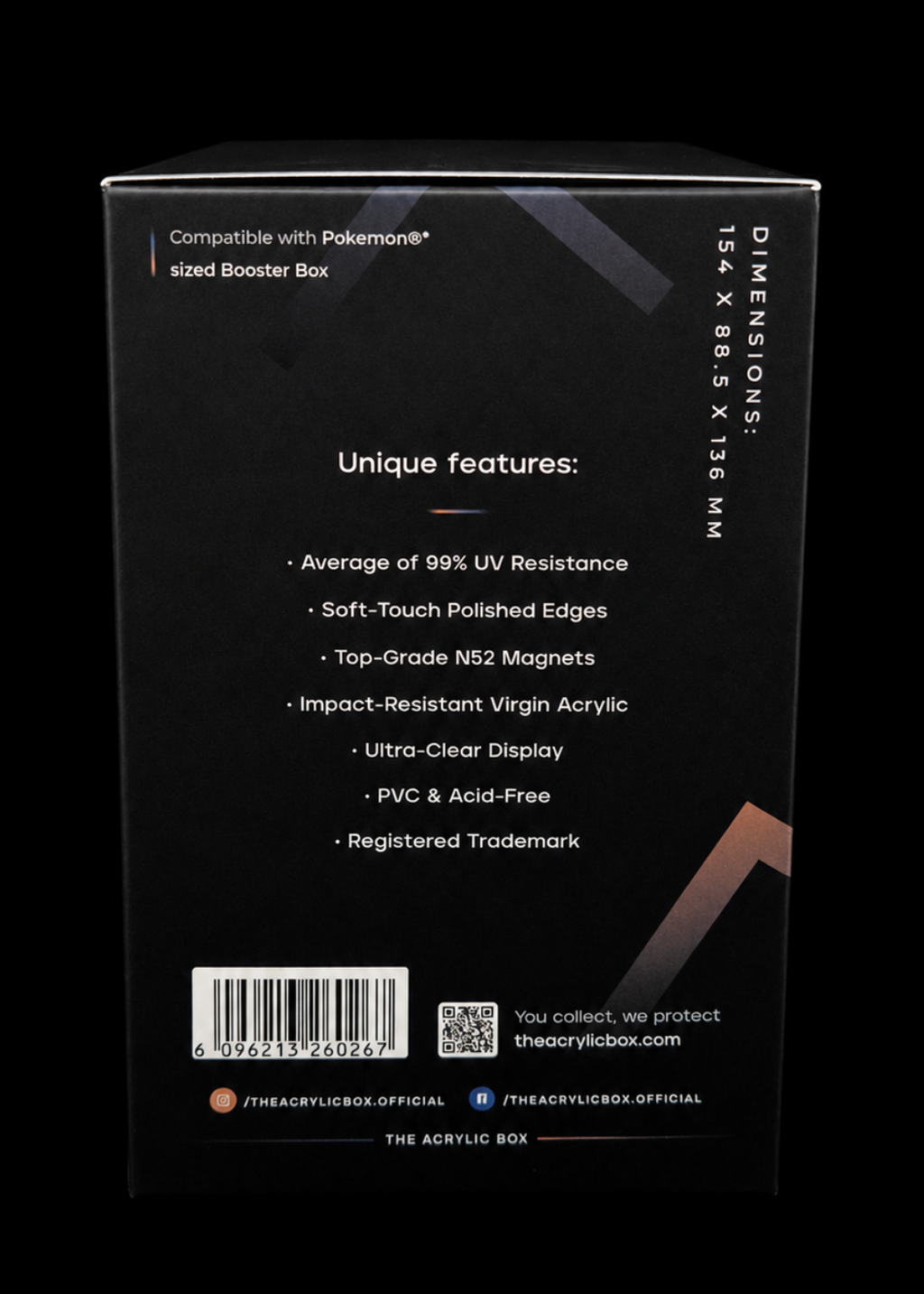 The Acrylic Box – TAB Display Booster Box Protector 6 mm