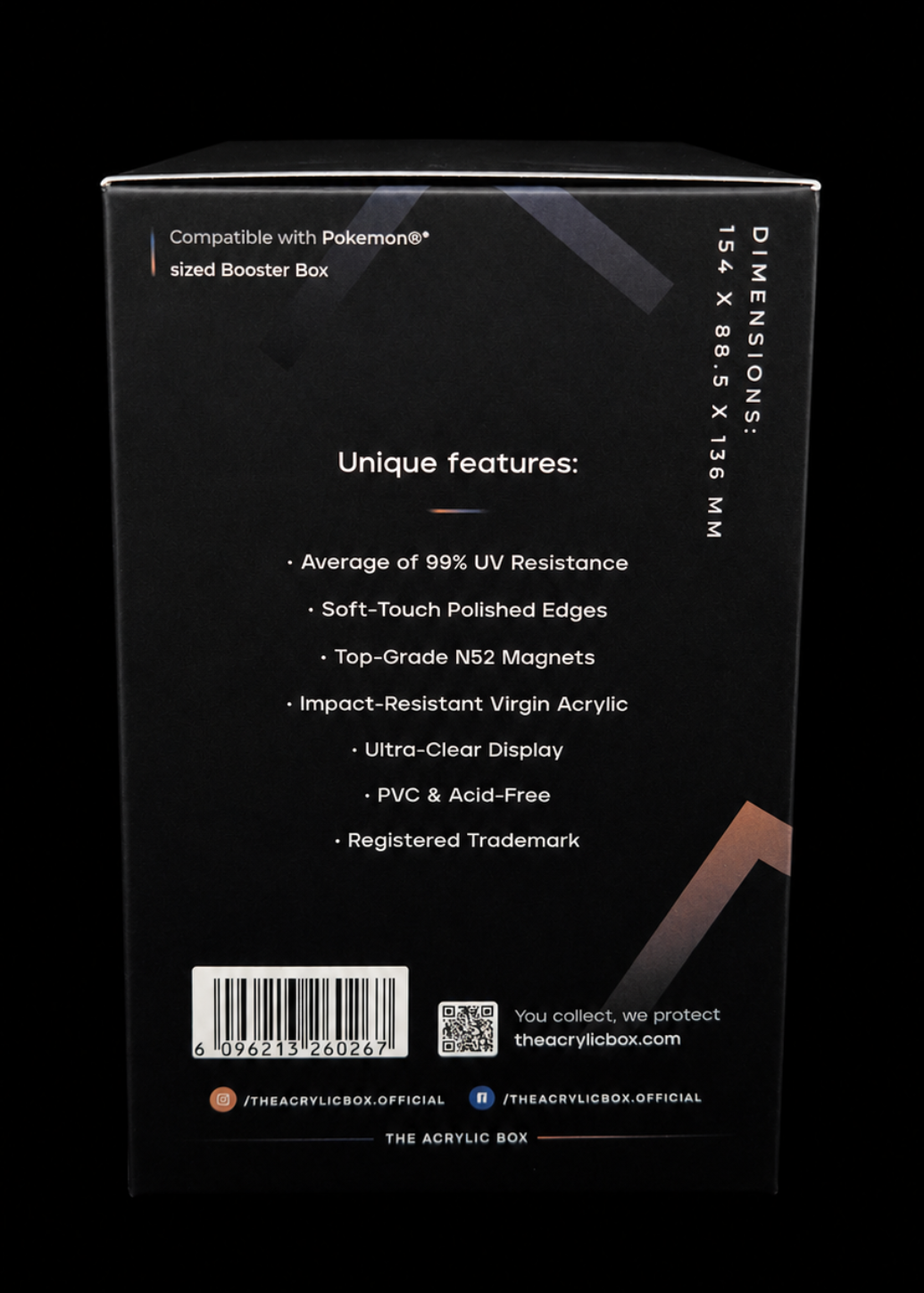 The Acrylic Box – TAB Display Booster Box Protector 6 mm