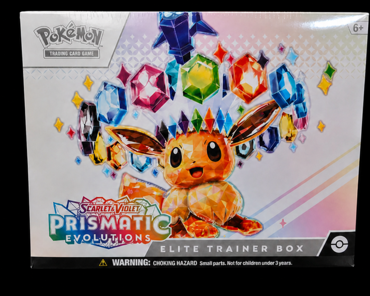 Pokémon Prismatic Evolutions Elite Trainer Box voorkant – Factory Sealed