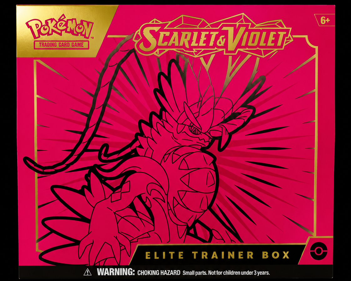 Pokémon Scarlet & Violet Koraidon ex Elite Trainer Box voorkant – Factory Sealed
