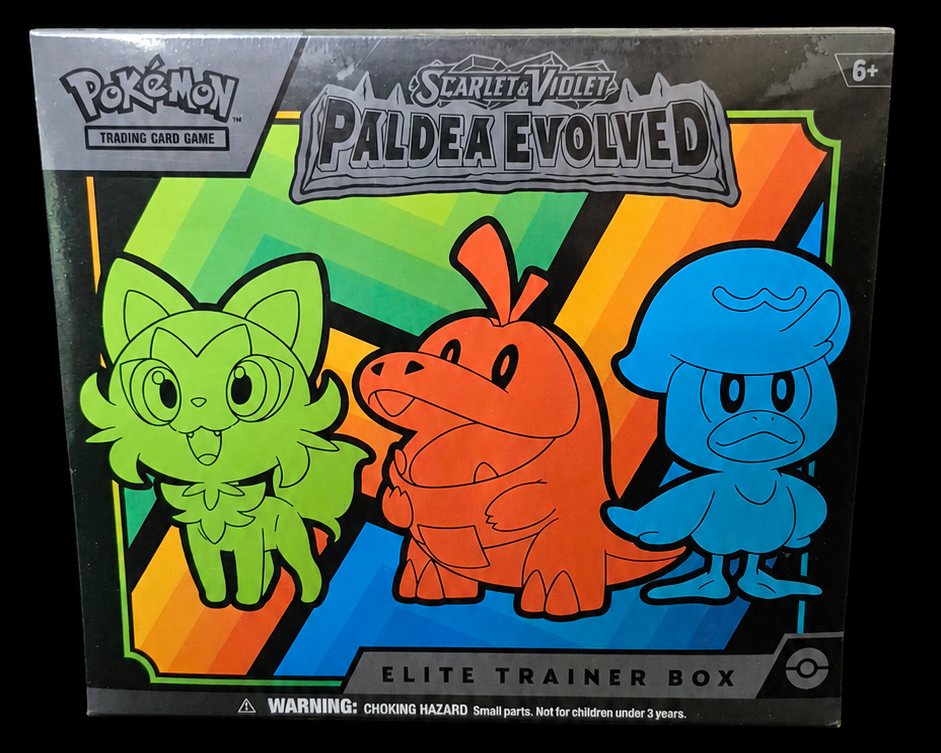 Pokémon Scarlet & Violet Paldea Evolved Elite Trainer Box voorkant – Factory Sealed