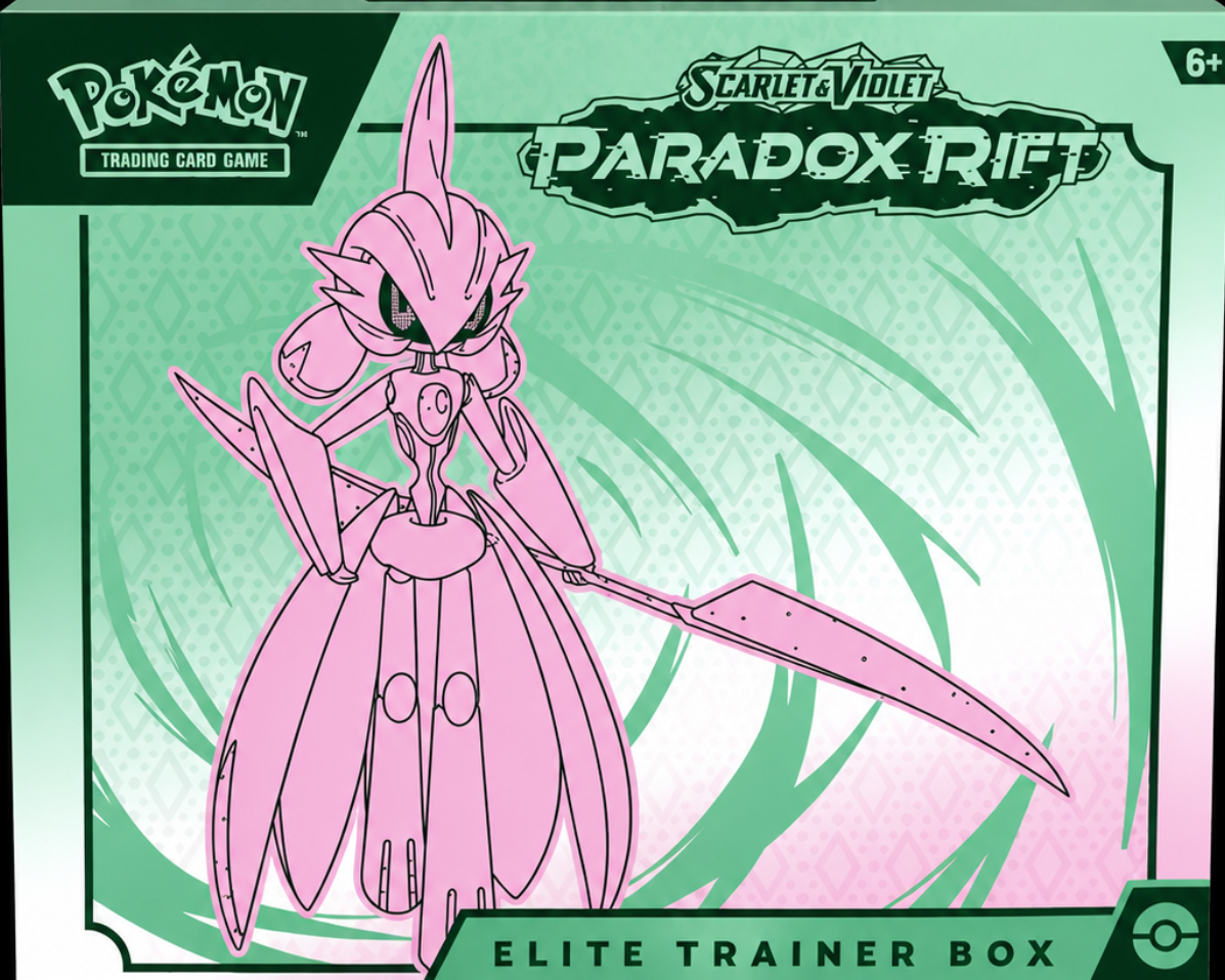 Pokémon Scarlet Violet Paradox Rift Iron Valiant Elite Trainer Box voorkant