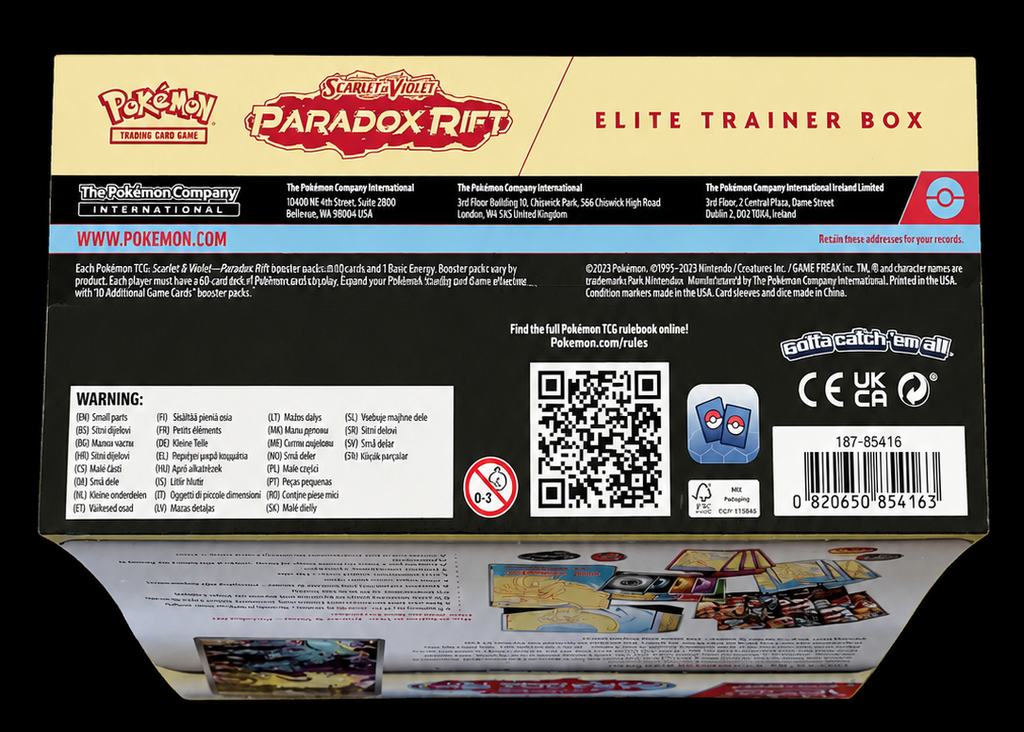 Pokémon Scarlet & Violet – Paradox Rift Elite Trainer Box (Roaring Moon) – Factory Sealed