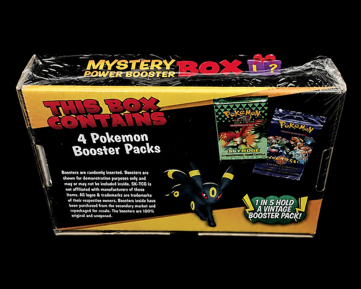 Mystery Power Booster Box – 4 Pokémon Boosterpacks – Kans op Vintage Pack (Engels) | Sealed