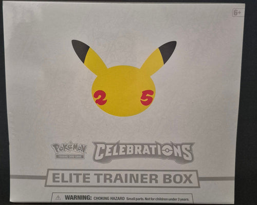 Pokémon Celebrations Elite Trainer Box (ETB) Factory Sealed voorkant – Engelse editie – Mint Sealed (M)