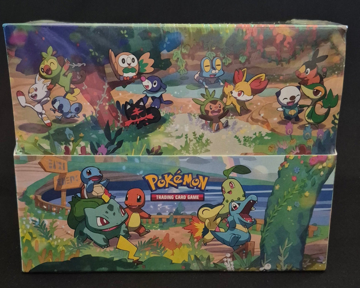 Pokémon TCG Celebrations Mini Tin Display met 8 Engelse tins – mint factory sealed voorkant