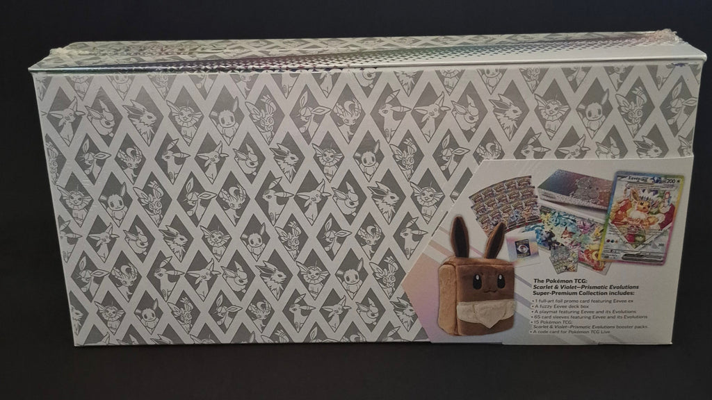 Pokémon Prismatic Evolutions Super-Premium Collection achterkant