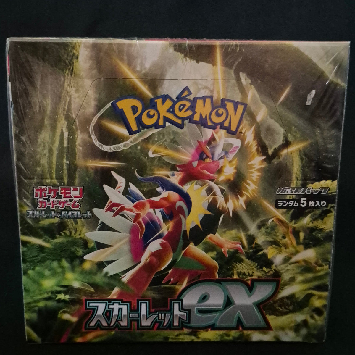 Voorzijde van de Pokémon TCG Scarlet ex Booster Box Japans factory sealed