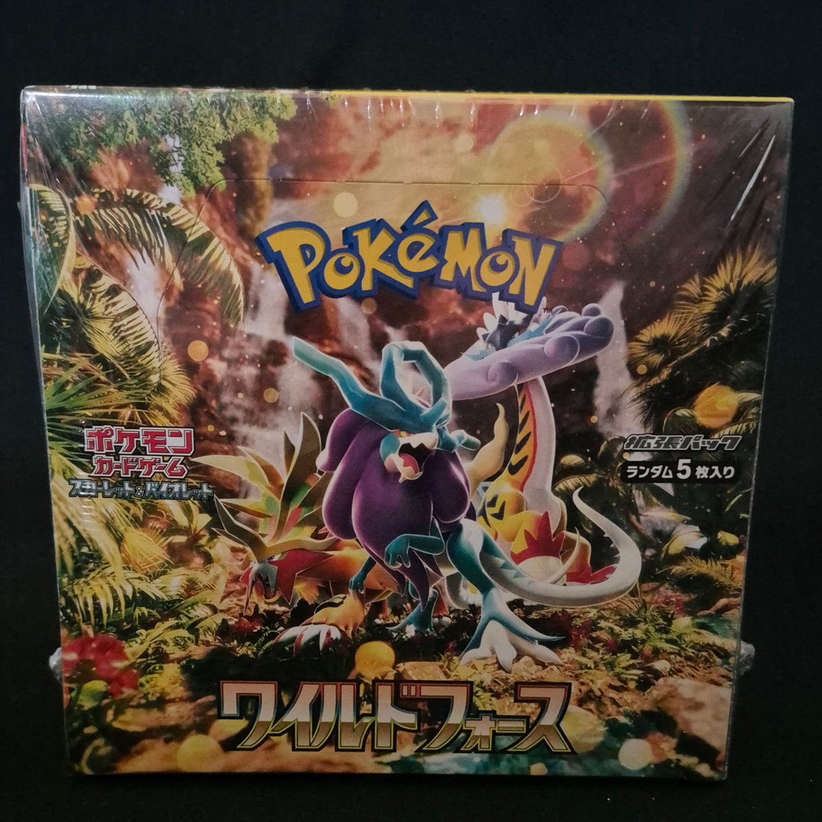 Voorzijde van de Japanse Pokémon TCG Wild Force Booster Box, factory sealed