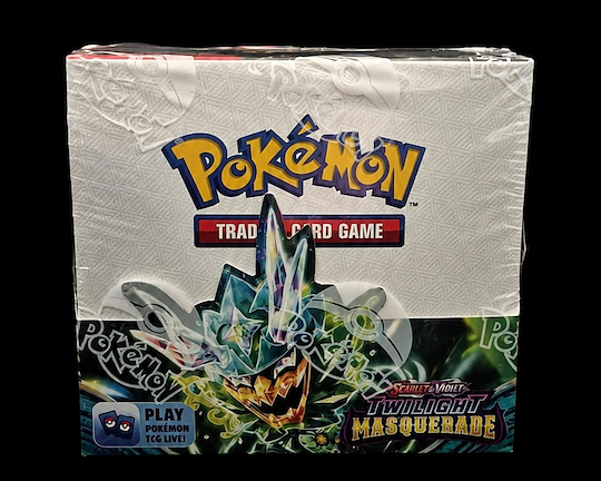 Voorzijde van de Pokémon Twilight Masquerade Booster Box Engels factory sealed